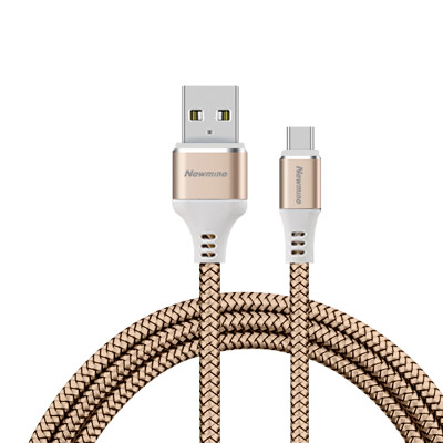 

Newman Type-C data cable Andrews mobile phone charger wire braided fast charging wire for millet 5S / Huawei P910 / glory V89 1 m gold