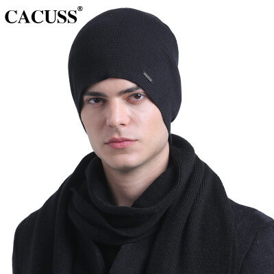 

CACUSS Z0263 2017 autumn and winter new fashion men and women wild casual knitted wool cap black one size