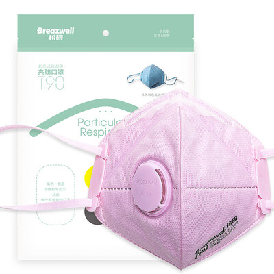 

Matsudo dust masks T90 masks 5 Pack anti-fog haze pm2.5 Men and women adults warm and breathable glasses anti-fog mask ordinary tendrils pink