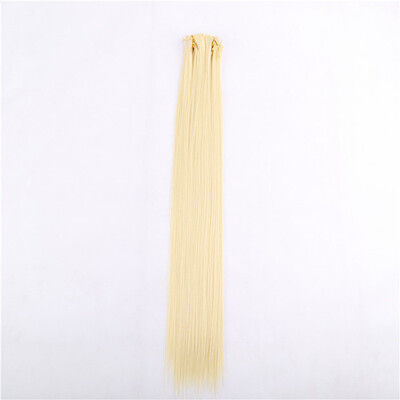

Brazilian Straight Hair Clip in Synthetic Hair Extension Clip In Hair 6PcsSet Long Wavy Heat Resistant Hair Pieces 613 Color