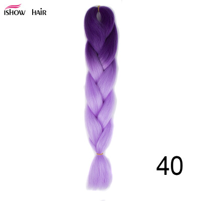 

Silky Strands 24'' 100g Ombre Synthetic Braiding Hair Extensions For Crochet Braids Kanekalon Jumbo Braids Two Tone Ombre Color 1p