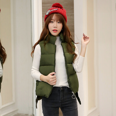 

2017 autumn and winter new vest cotton vest female loose waistcoat short jacket Korean wild sleeveless cotton clothing winter