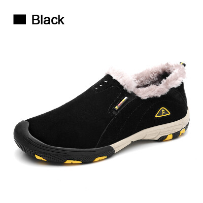 

Brand real leather mens winter snow boots warm Casual Shoes men