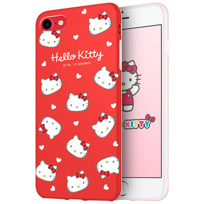 

Hello Kitty Apple 7/8 Phone Case iPhone7 / 8 Cartoon Case All-In-One Silicone Shatterproof Soft Shell 4.7 "Sweetheart Hello Kitty * Red