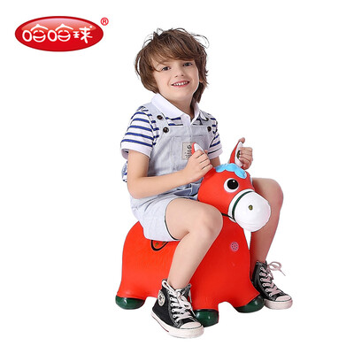 

Хаха мяч Rocking Horse Детский открытый фитнес игрушки музыкальные красочные надувные прыжки Маккавеев толстый маленький лошадь