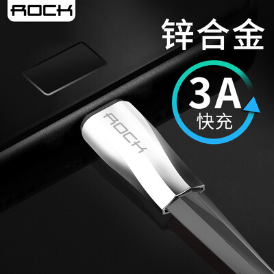 

Локк (ROCK) Type-C быстрой зарядки линии данных 3A Andrews телефонный кабель для зарядки поддерживает Huawei P10 / mate9 / слава V8 / Samsung S8 / 6 проса музыку как один метр черный элегантный