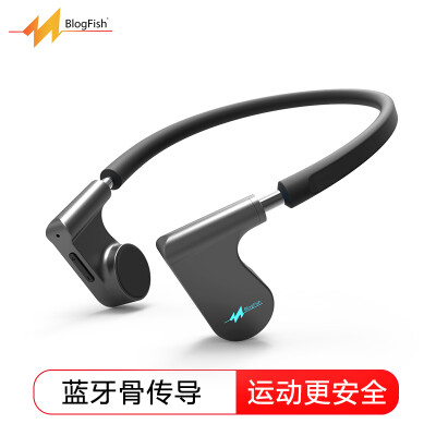 

Blog.Fish G-FIRE Bone Conduction Bluetooth Headset Titanium Rear Hanging Wireless Running Head-mounted Ear Stereo Car Calling Apple Android Universal Black