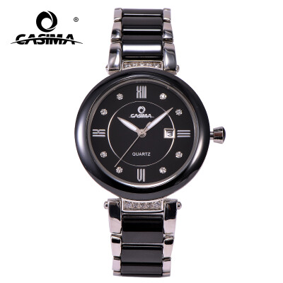 

Watch brand fashion simple diamond watches casual charm ceramic quartz womens watches luminous waterproof 50m CASIMA2608