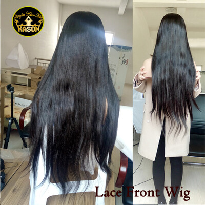 

Kason Peruvian Virgin Hair Straight Lace Front Wig Natural Color Unprocessed Human Hair Can Be Colord