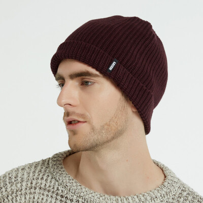 

LACKPARD fashion male cap autumn winter warm hat ear protection knitted cap outdoor sports ski and run cap