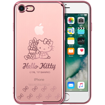 

Hello Kitty Apple 78 Phone Case iPhone7 8 Cartoon Case Transparent drop shatter-resistant shell 47 inch butterfly control