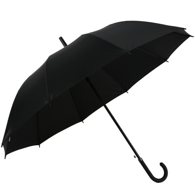 

Paradise umbrella to strengthen the reinforced full blackout black rubber straight rod self-opening umbrella 193E upgrade version black