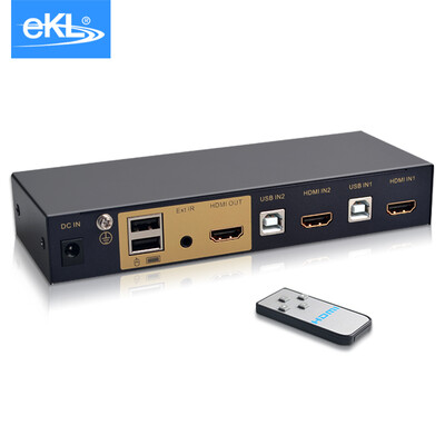

eKL KVM switch 2 port USB multi-computer VGA switcher video KVM manual two in one out shared mouse&keyboard display printer sharing device 21A