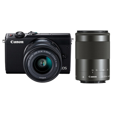 

Canon EOS M100 Micro Single Head Double Headset Black EF- 15-45mm & EF- 55-200mm