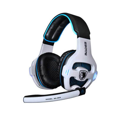 

Sades SA903 gaming headset white&blue