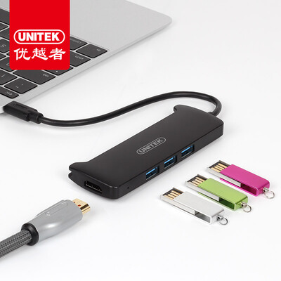

Superior UNITEK USB Splitter Type-C HDMI HD Converter Apple MacBook Docking Station USB-C Adapter HUB Hub V300ABK