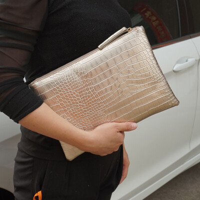 

Fashion crocodile women's clutch bag pu leather women envelope evening bag 2017 new female Clutches Handbag bolsa feminina purse