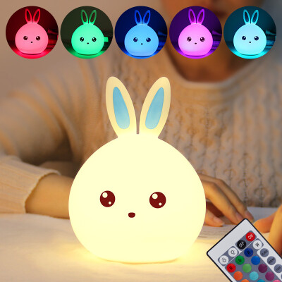 

Home Living Rabbit Glass Lamp Bedroom Bedside Night Light 1W G17