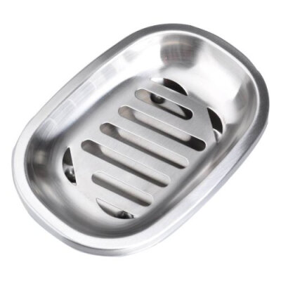 

Oval stainless steel soap dish soap box Drain