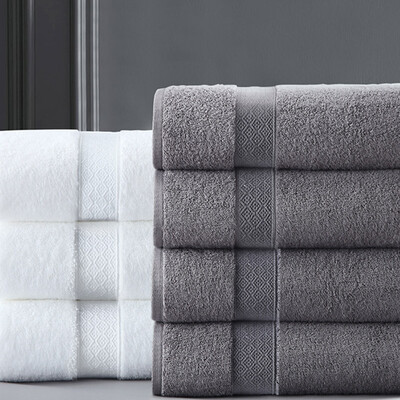

Kang Xin five-star hotel bath towel cotton thick thick absorbent unisex gray 14080cm