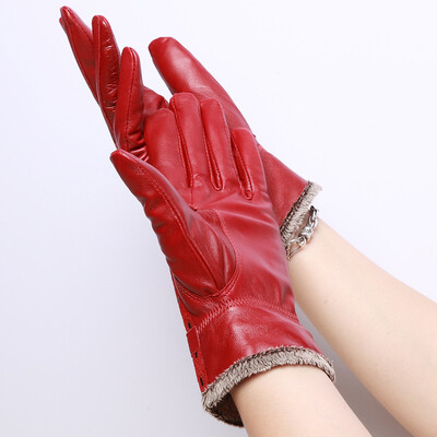 

Womens sheepskin gloves plus velvet