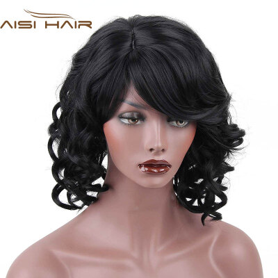 

AISI HAIR Синтетические короткие парики для черных женщин волнистые с прическами Прическа жаропрочная