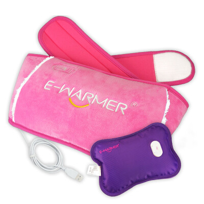 

e·warmerUSBrechargeable hot water bottle dual-use warm waist treasure warm belt warm palace treasure belt guard house washable widened belt pink