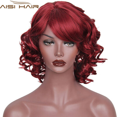 

AISI HAIR Синтетические короткие парики для черных женщин волнистые с прическами Прическа жаропрочная
