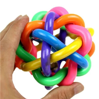 

High Quality Rainbow Ball with Bell Pet Dog Chewing Toys