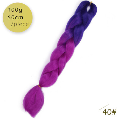 

AISI HAIR 100g / pcs 24inch Kanekalon гигантский косы Волосыломбер Две тонныЦветные синтетические волосы для кукол Вязание крю