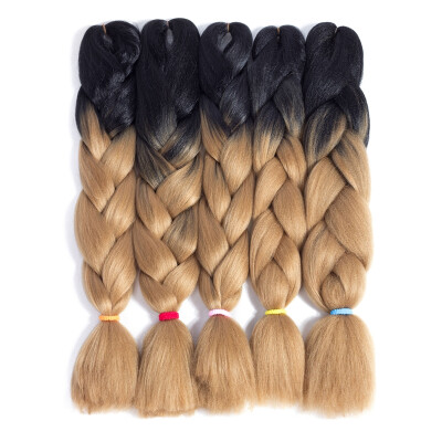 

szc Afro Jumbo Braids Hair Extensions 5-pack 2 Tone & 3 Tone Ombre Crochet Braiding Hair High Temperature Kanekalon Synthetic