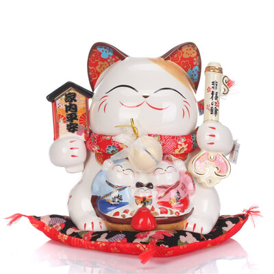 

Jingdong supermarket Jinshi Workshop stone stone workshop thousands of customers to Lucky cat medium shop opened deposit pot creative ornaments SC53415
