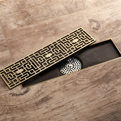 

HIDEEP high quality bathroom linear floor drain in Bronze color