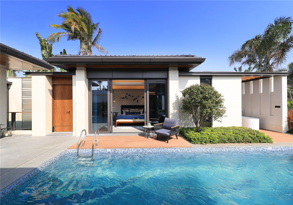 中国古建筑风格,合院式花园独栋别墅