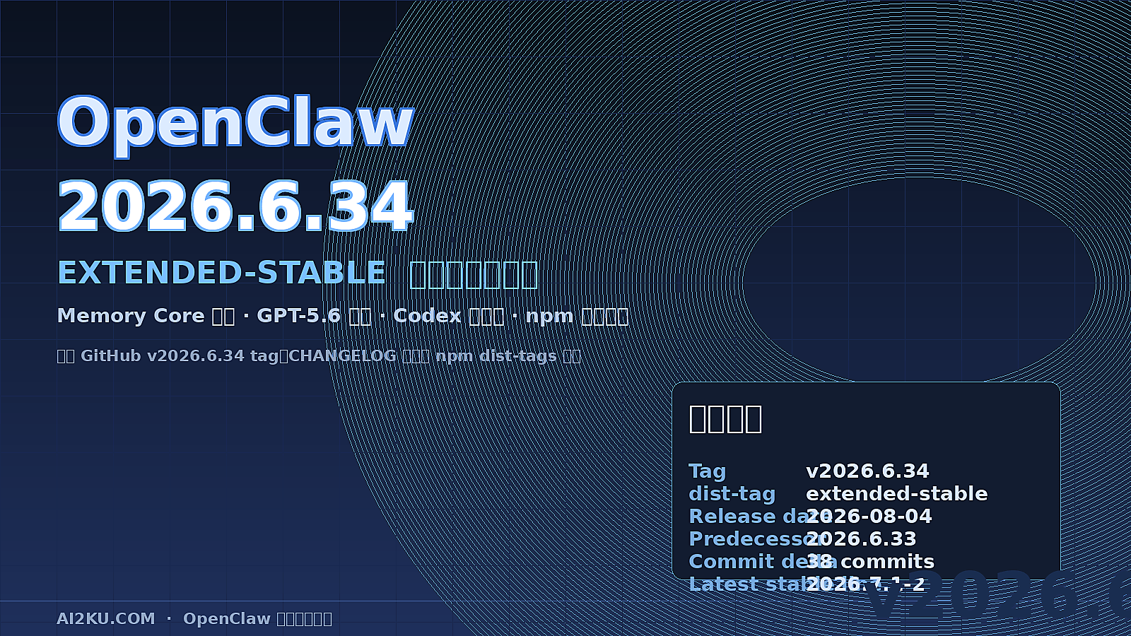 OpenClaw 2026.6.34 正式版补丁解读：extended-stable 主线加固、Codex 子代理与依赖安全修复