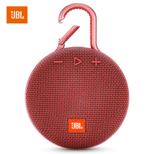 JBL CLIP3 无线音乐盒三代 蓝牙便携音箱+低音炮 户外音箱 迷你音响 防水设计 高保真无噪声通话 庆典红