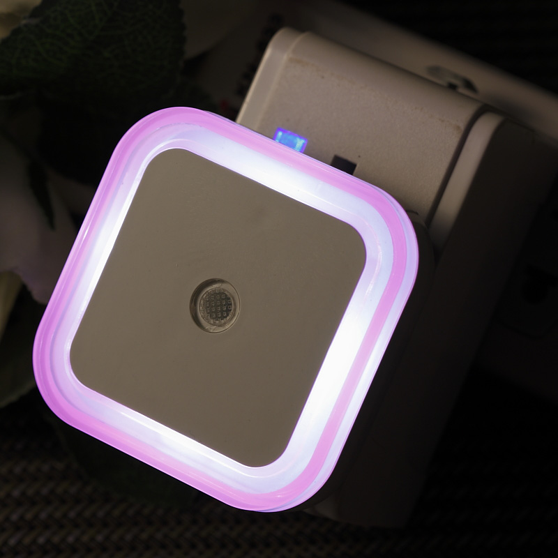 馨兴点灯 光感应炫彩方形led小夜灯 浪漫温馨家居卧室过道走廊led节能