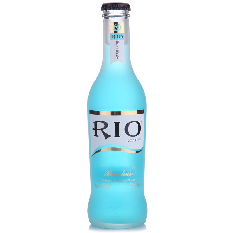 RIO cocktail pre-mixed drink blue rose flavor (whiskey blended) 275ml*6 bottles