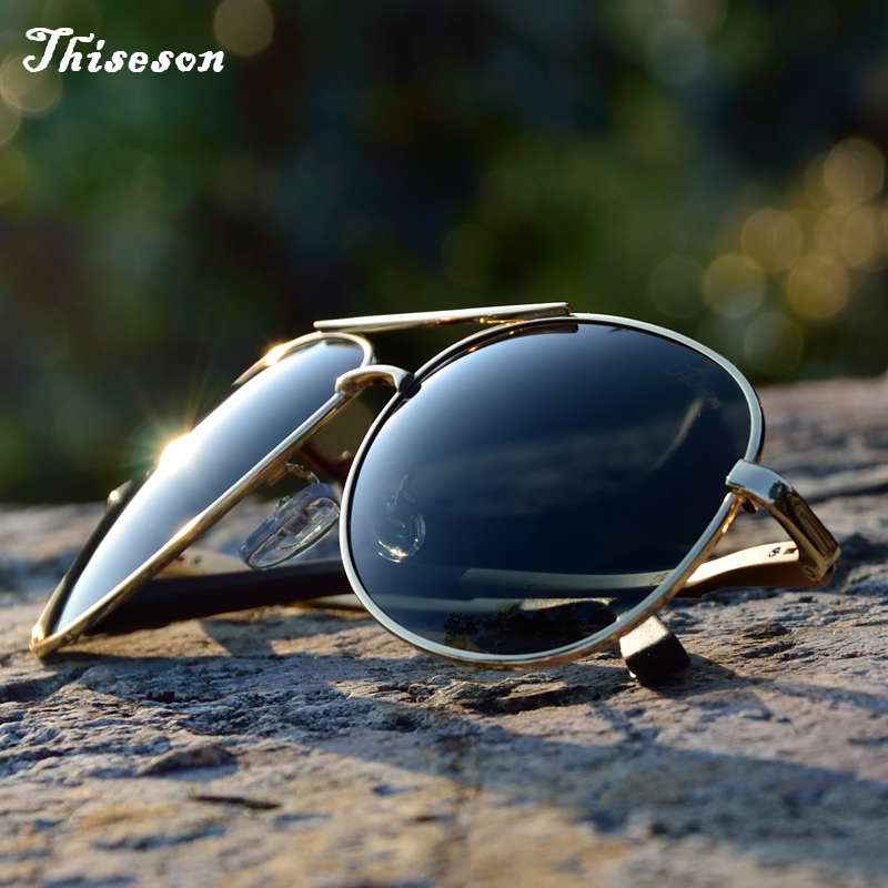 Gravel sunglasses for men and women, polarized driving sunglasses, aluminum-magnesium color-changing toad glasses, clear flying glasses, fixed myopia glasses, gun frame - light gray to black lenses (polarized)