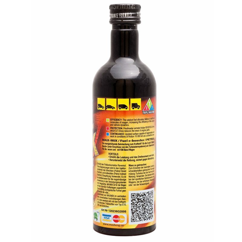 Mosheng MAX-MIX engine power treasure car fuel treasure additive cleaning oil line (Black Mo)