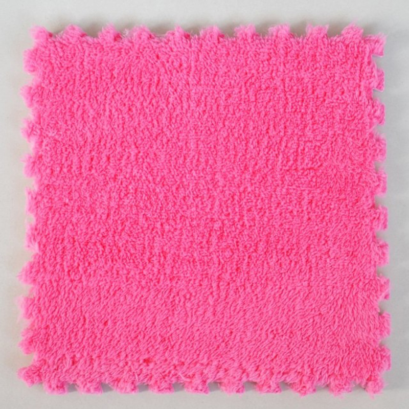 Zhonghong foam puzzle carpet covers the whole tatami bedroom, children's game blanket, suede splicing carpet, EVA can be cut and customized, princess large area single piece, rose red 31*31CM, small piece, single color