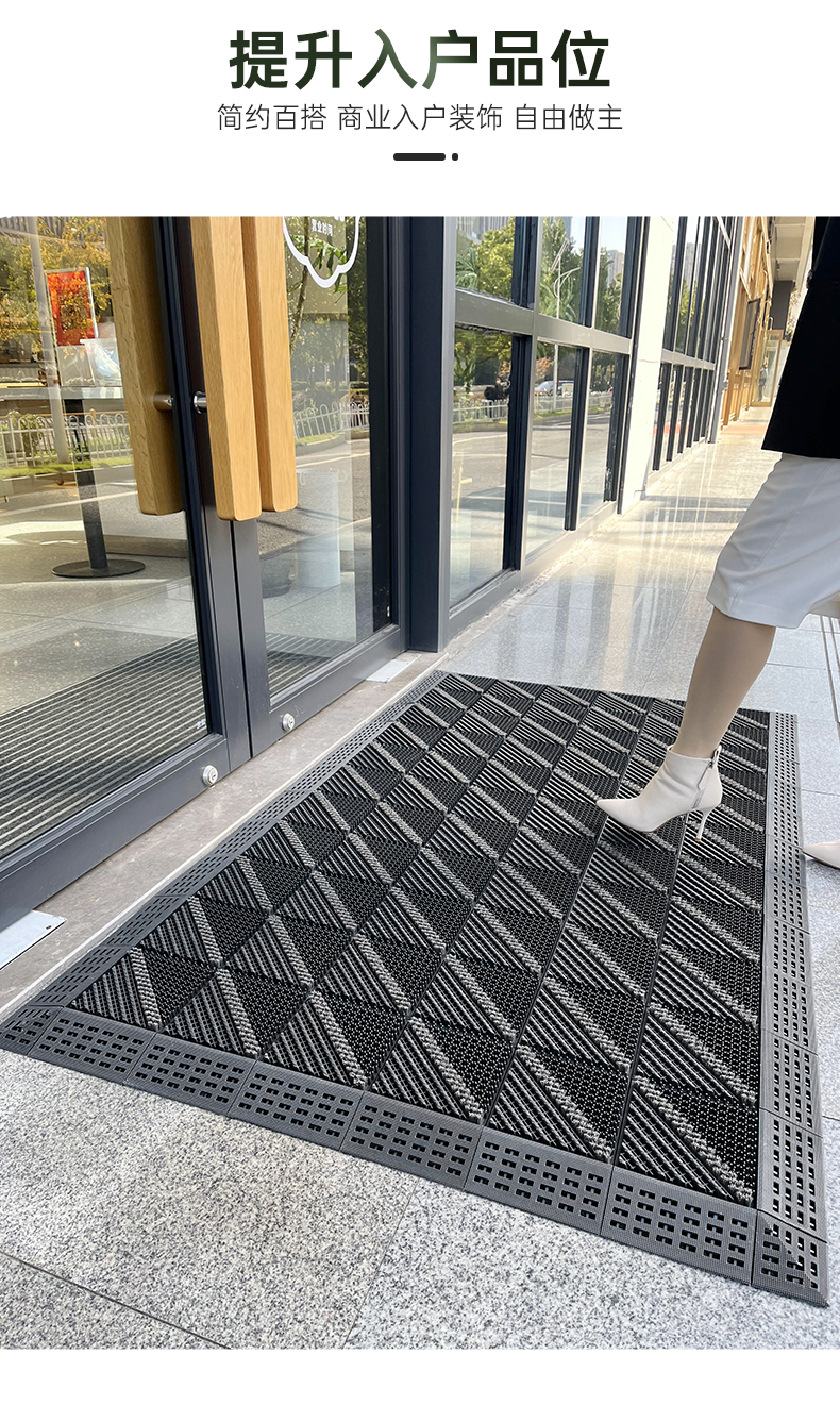 学校食堂防滑垫室外地垫进门除尘门垫商用防水防晒入户门口镂空隔水
