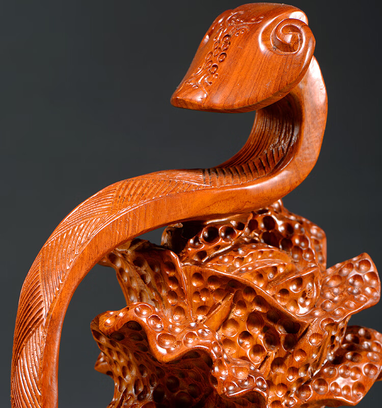 仙莱阁木雕百财手工精雕摆件木头仿古摆件大白菜木质雕刻工艺品红木