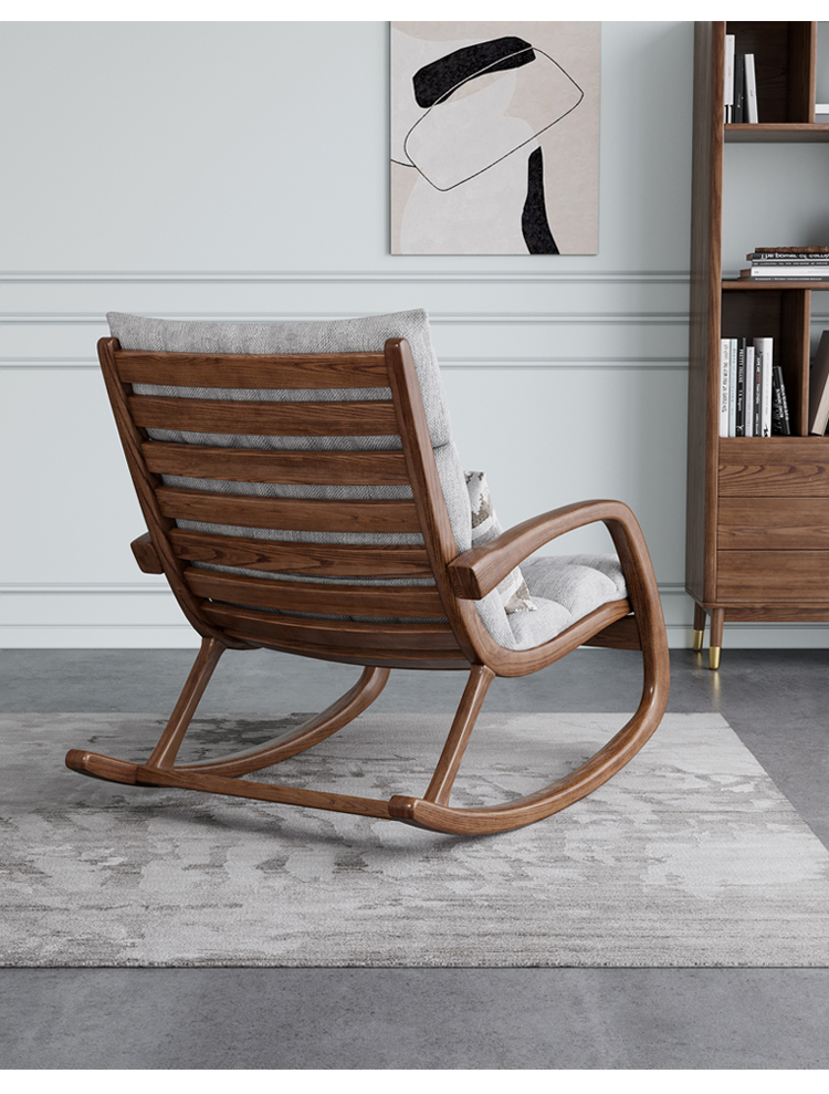 实木摇椅躺椅大人家用阳台卧室休闲懒人午睡椅北欧网红摇摇椅沙发