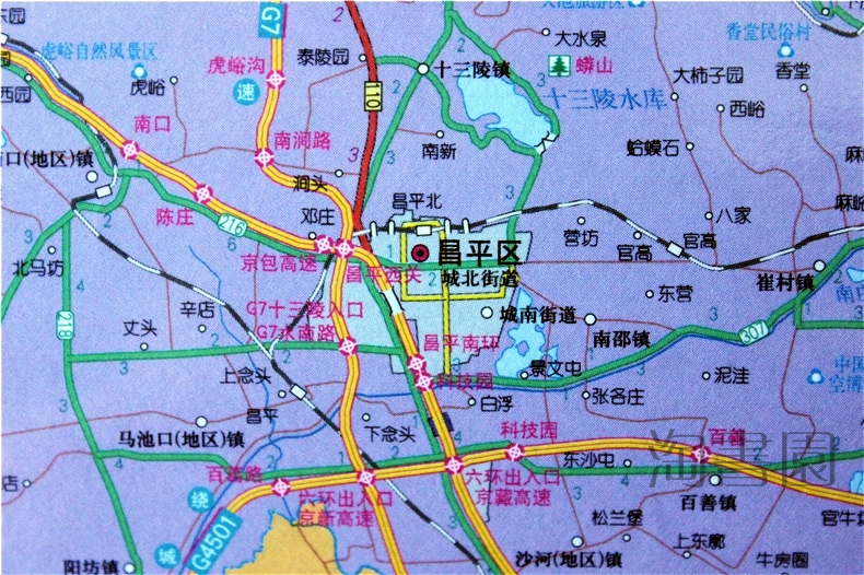 2020年全新北京市全圖地圖掛圖 1.1米x0.