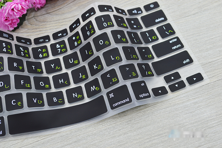 键盘膜保护贴日语笔记本电脑硅胶整张膜 无需粘贴日文专用 蓝色【图片