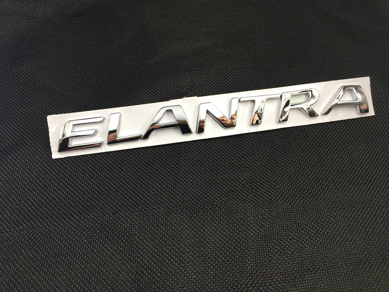 北京现代悦动伊兰特英文后字母标贴标后标牌汽车标志elantra