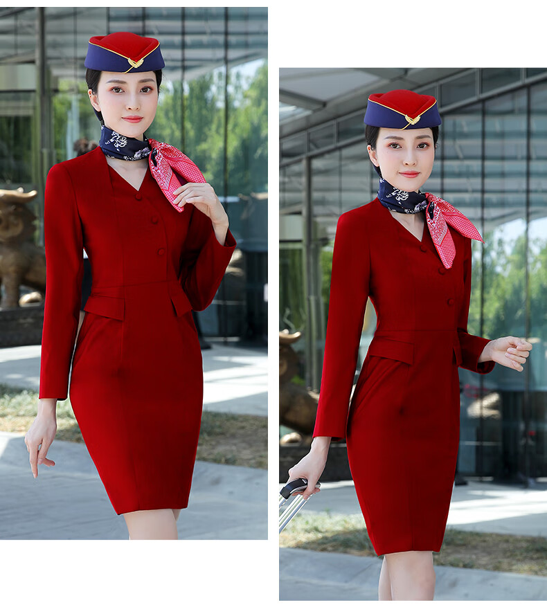 佳昭空姐制服职业男女同款套装女2022春季新款空乘高铁服装乘务员工作