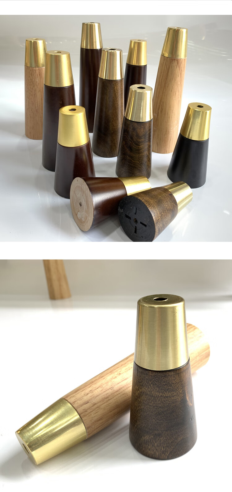 沙发脚配件实木铜套沙发脚支撑腿电视柜腿茶几腿床腿家具配件桌椅脚垫