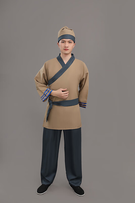 古代店小二服装成人古装汉服话剧家丁佣人茶楼酒店跑堂工作演出服